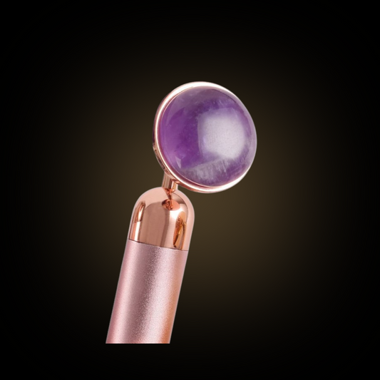 Electric facial massager with mineral