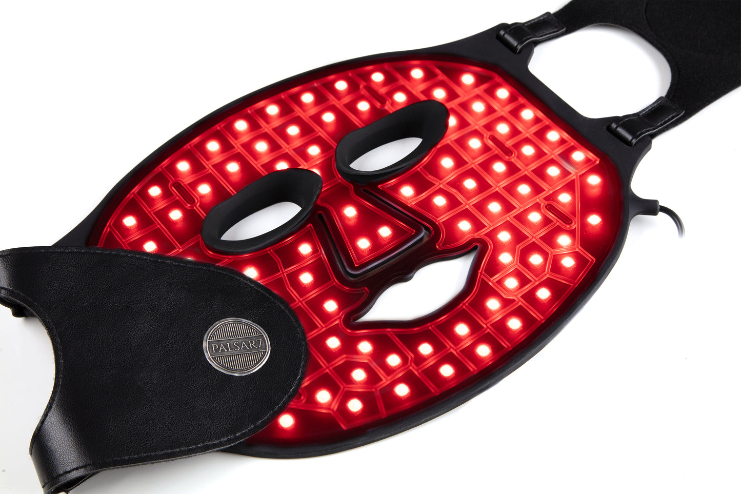Rechargeable silicone treatment LED mask for the face (black)