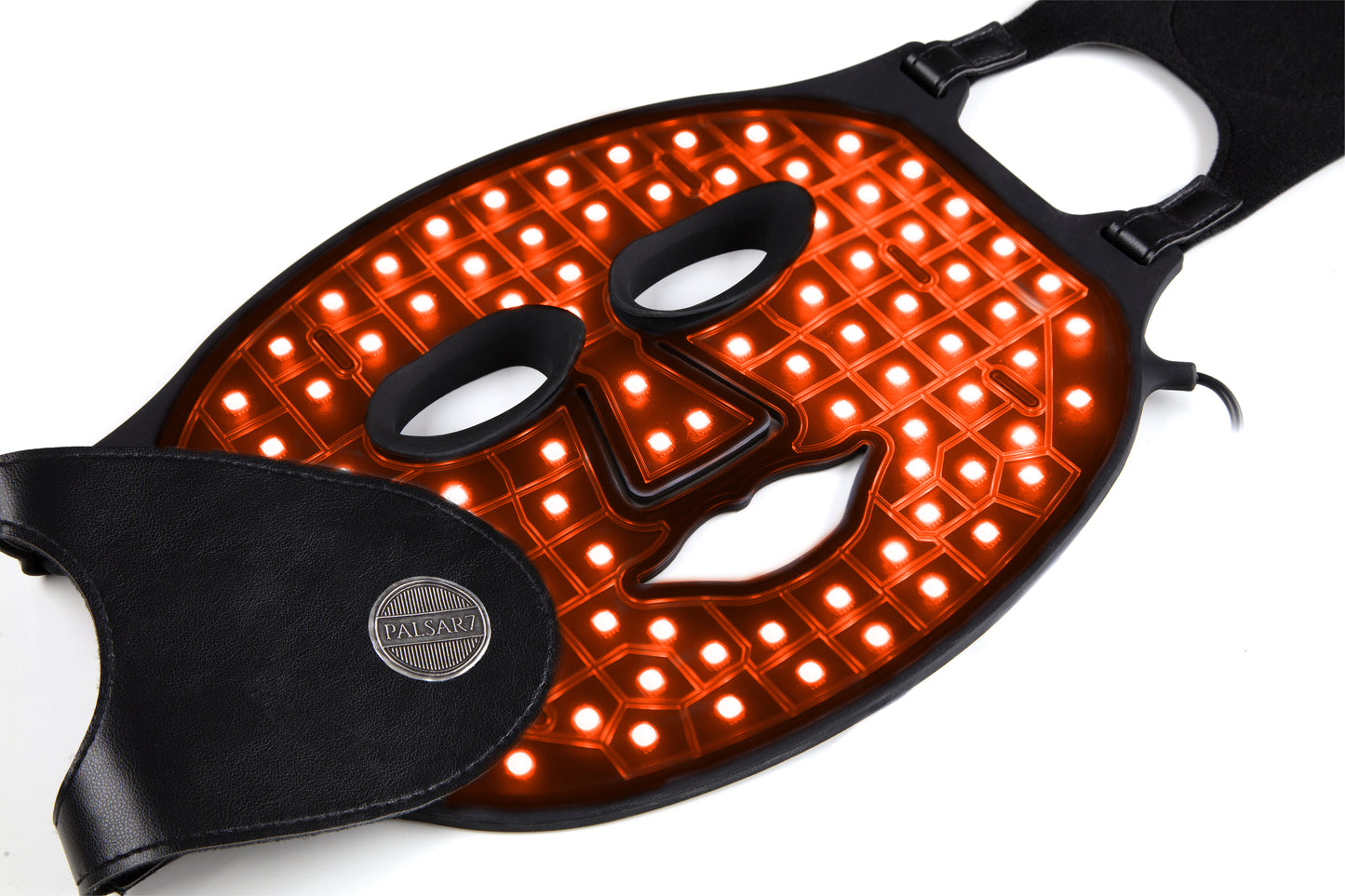 Rechargeable silicone treatment LED mask for the face (black)