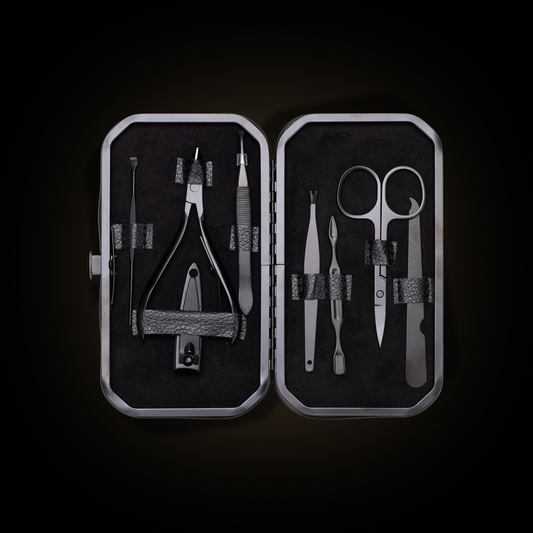 Manicure set 8 pieces (black)