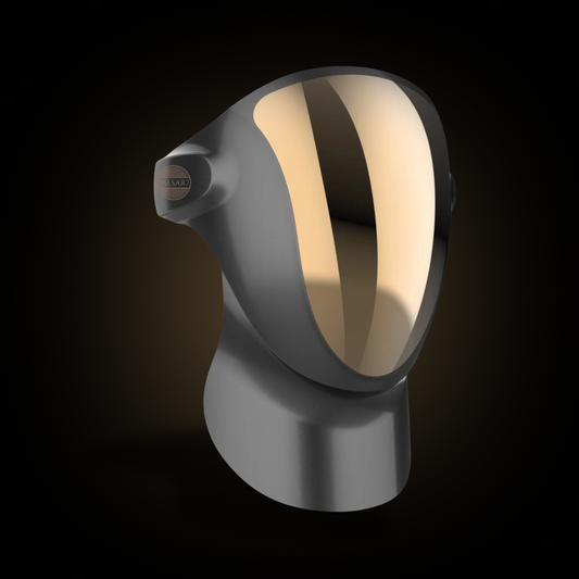 Wireless professional treatment LED face and neck mask with charging station