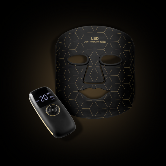 Rechargeable silicone treatment LED mask for the face (black)