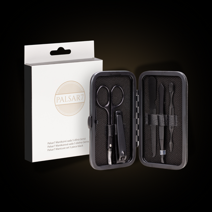 Travel size manicure set 5 pieces (black)