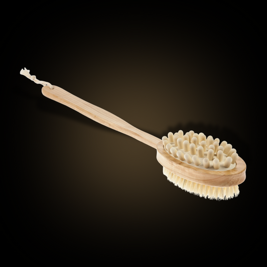 Double-sided back washing and massage brush