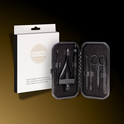 Manicure set 8 pieces (black)