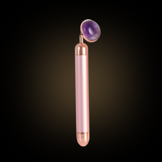 Electric facial massager with mineral
