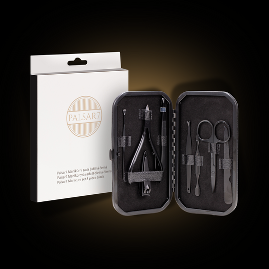 Manicure set 8 pieces (black)