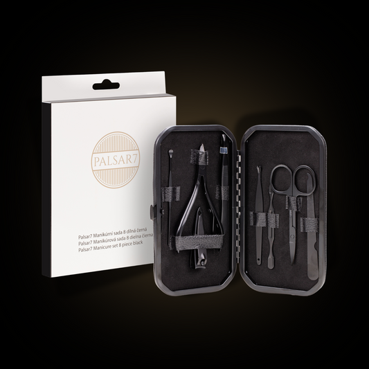 Manicure set 8 pieces (black)