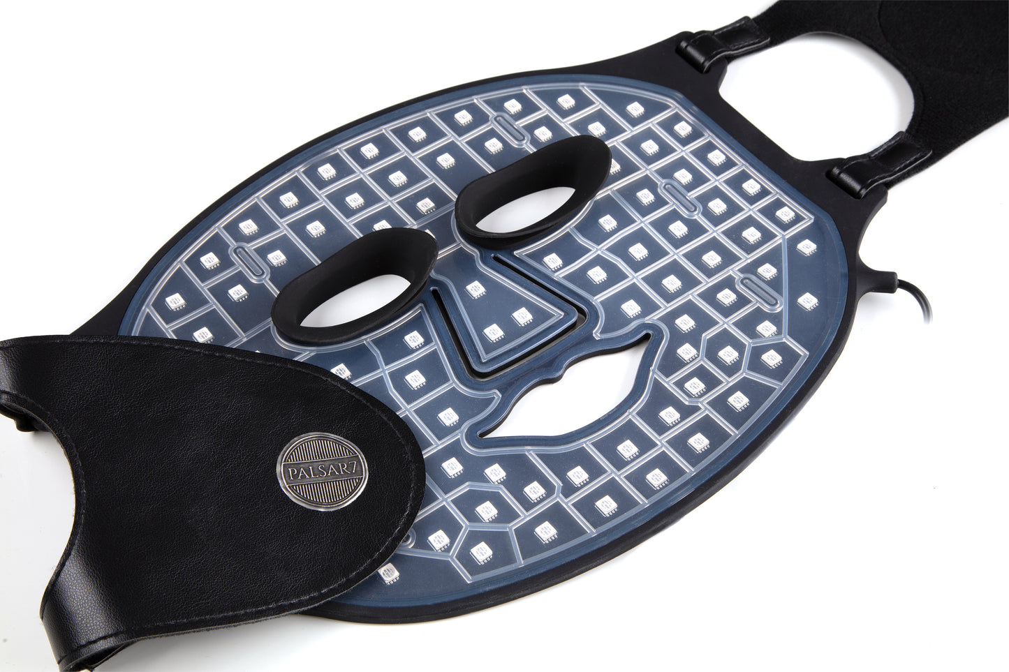 Rechargeable silicone treatment LED mask for the face (black)