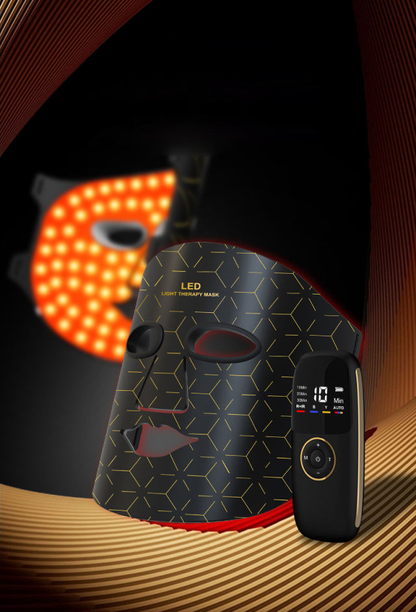 Rechargeable silicone treatment LED mask for the face (black)