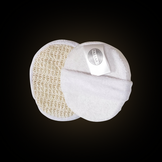 Body washing and massage sponge made of natural material