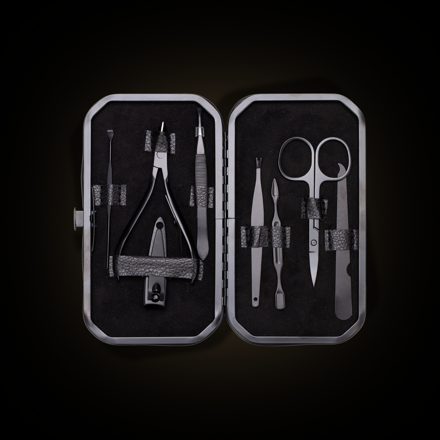 Manicure set 8 pieces (black)