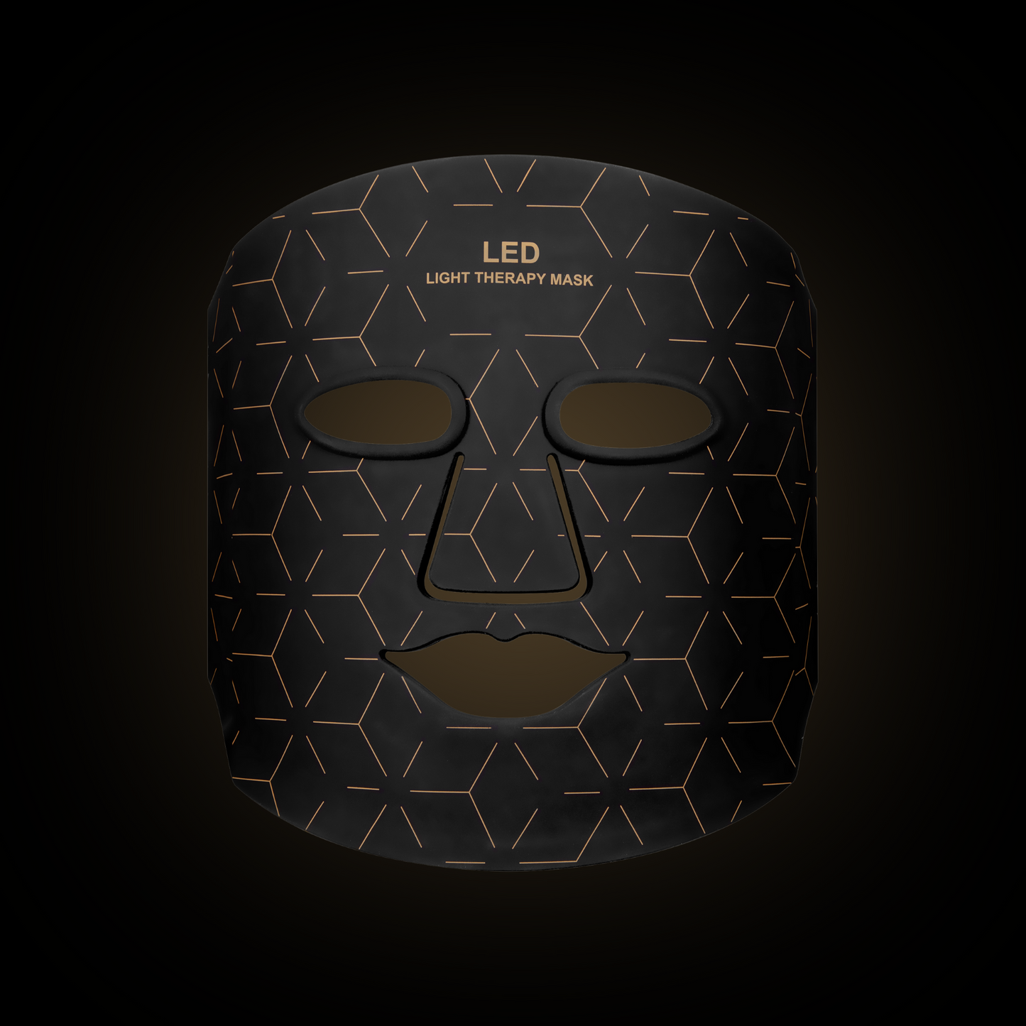 Rechargeable silicone treatment LED mask for the face (black)