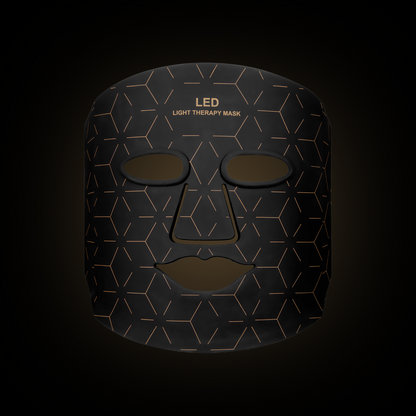 Rechargeable silicone treatment LED mask for the face (black)