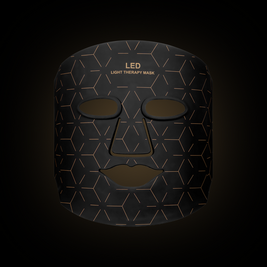 Rechargeable silicone treatment LED mask for the face (black)