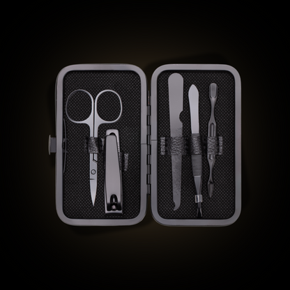 Travel size manicure set 5 pieces (black)