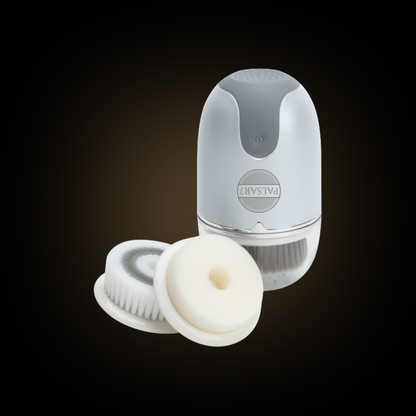 Compact electric skin cleansing brush 3in1